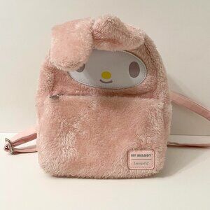 Loungefly Sanrio My Melody Fuzzy Mini Backpack Bag Flaws